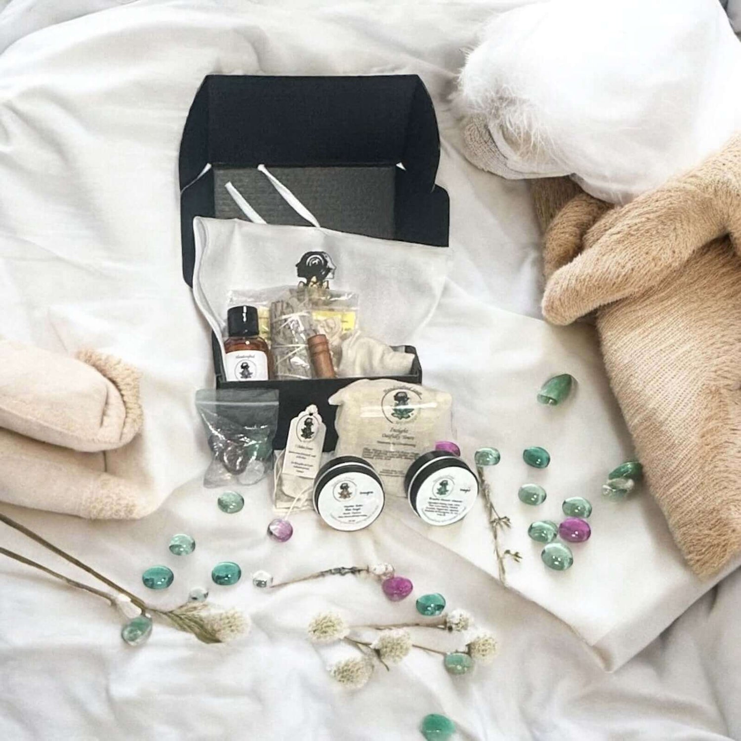 Skincare spa and wellness products box