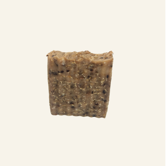 Black Rose Cleansing Bar on beige background 