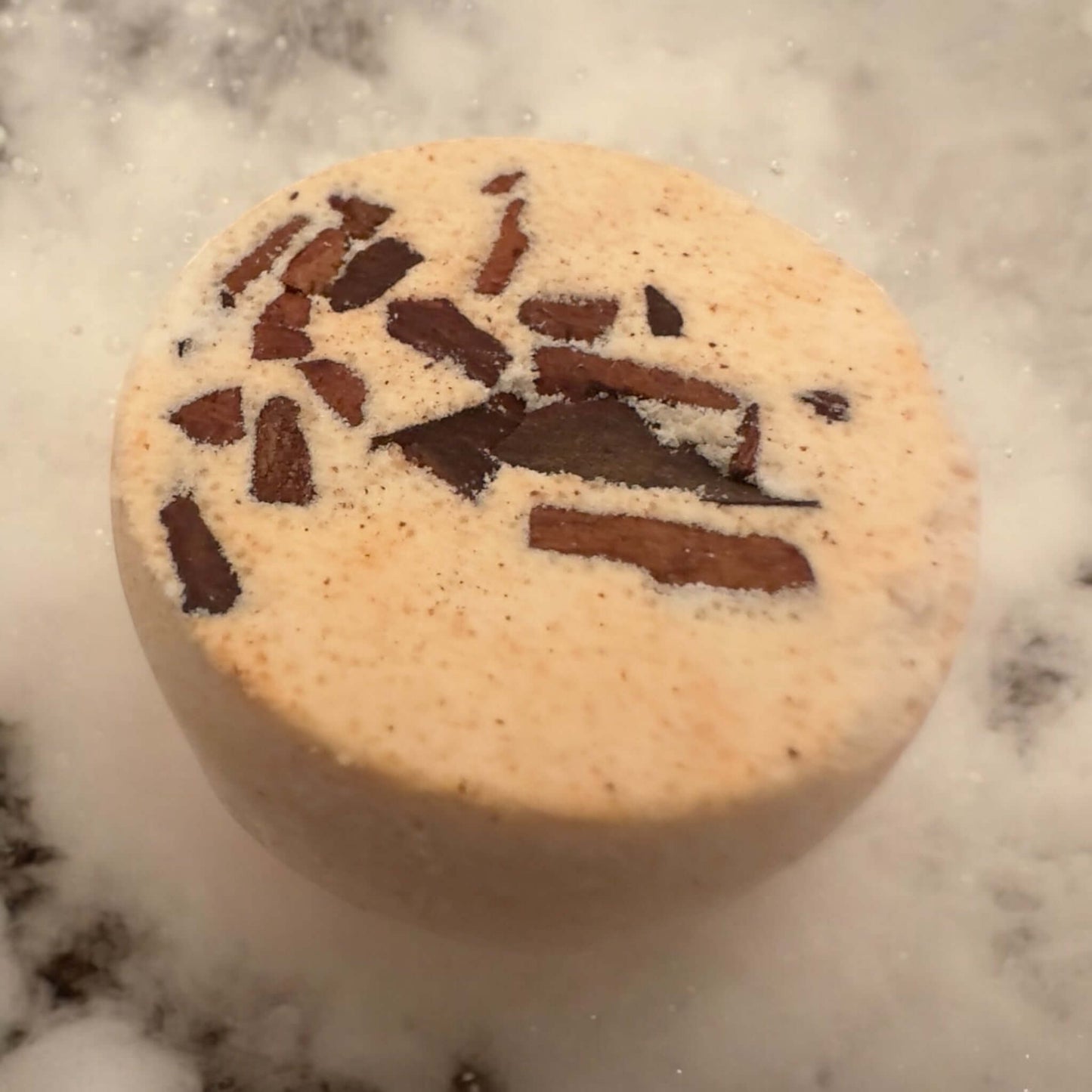Picture of the cinnamon shower steamer from MyUniqueSpirit